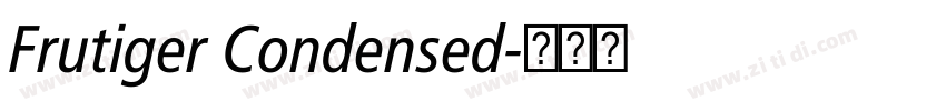 Frutiger Condensed字体转换